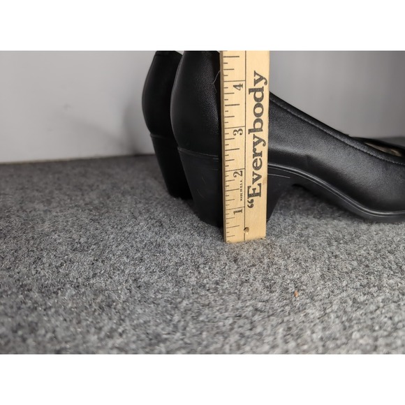 Clarks Collection Womens Choes Comfort Foam Black Leather Size 9.5 W Wide - Picture 4 of 11